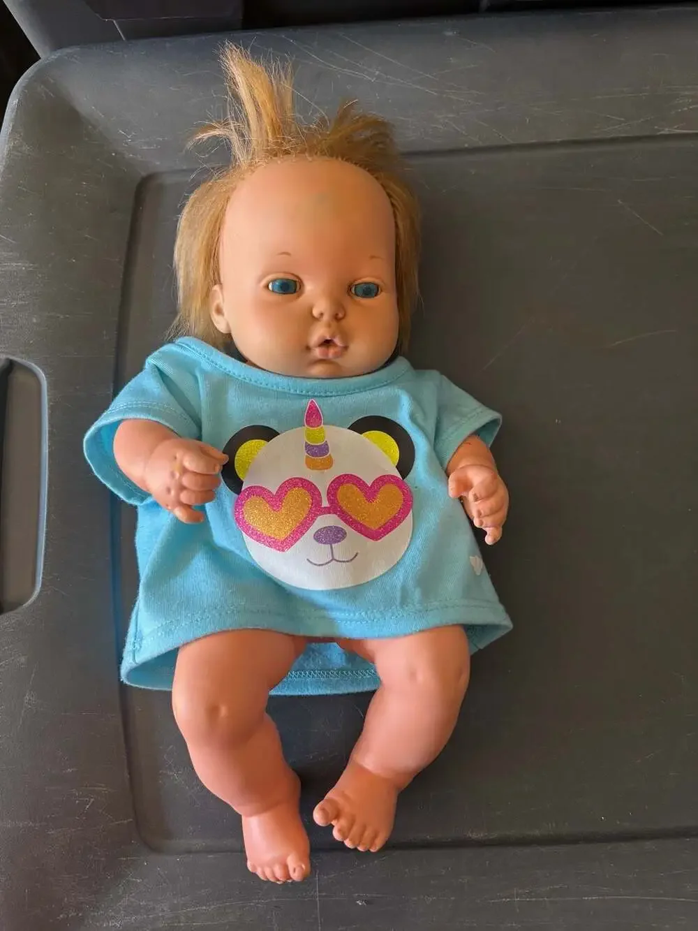 Vintage 1972 Mattel Baby Doll with Blue Eyes and Blonde Hair